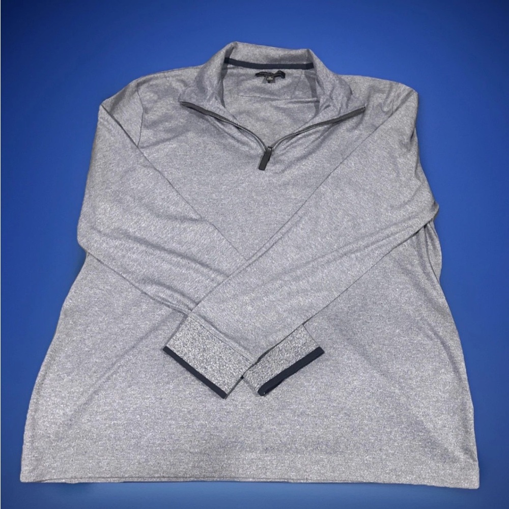 Banana Republic Men's Light Gray Zip-Up Sweater